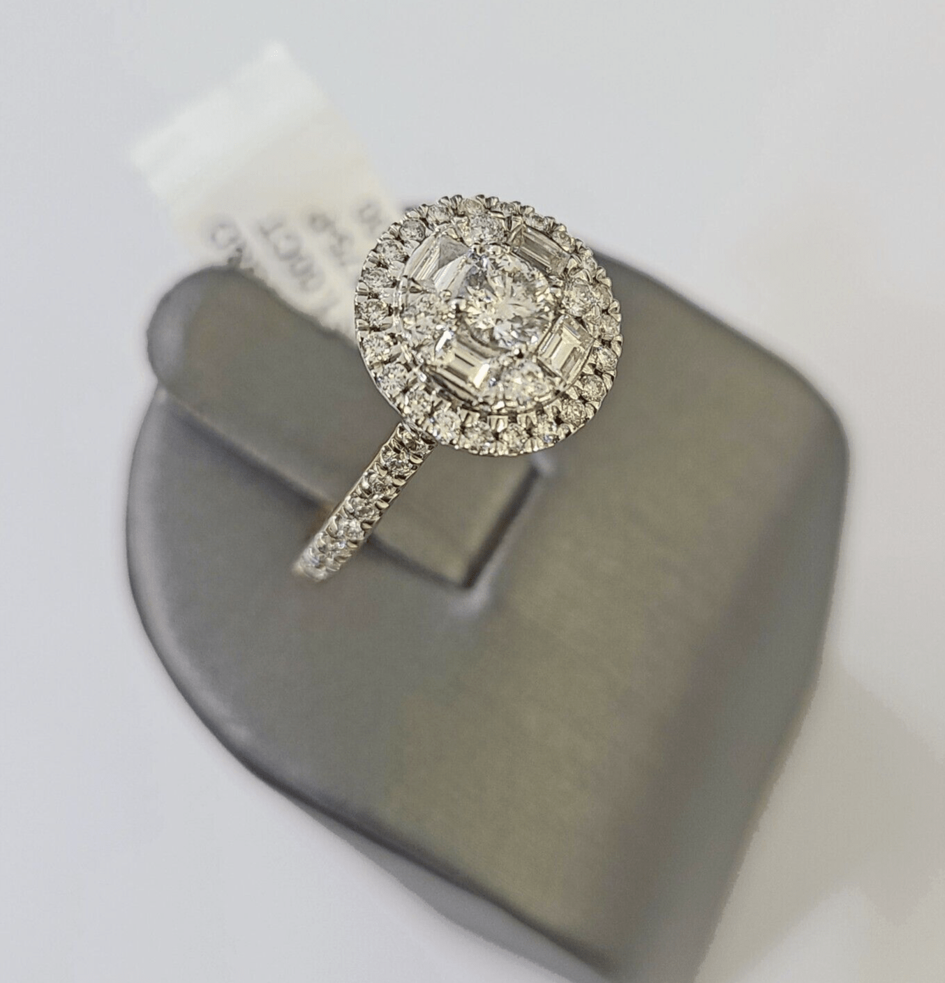 REAL 14k Rose Gold Diamond Ladies Ring Circular Shaped Women Engagement Wedding - GoldenlinQ